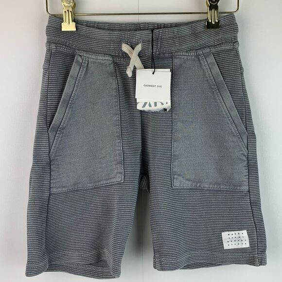 NWT Zara Boy’s Kids Dark Gray Ottoman Soft Cotton Short Size 9 - Picture 1 of 9
